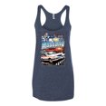 thumbnail image 2 of Wild Bobby Mustang Untamed American Spirit Ford Cars and Trucks Women Tri-Blend Racerback Tank Top, Vintage Navy, Small, 2 of 6