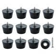 thumbnail image 1 of Unique Bargains 12pcs Parachoques de pies de goma con arandela de metal y tornillos, D24x19xH15mm, 1 of 7