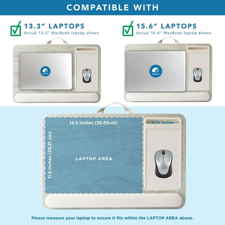 LapGear - Home Office Pro Lap Desk (Fits up to 15" Laptop) - Taj Mahal Marble