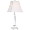 thumbnail image 2 of Vienna Full Spectrum Traditional Table Lamp 25" High Crystal Glass Column White Square Bell Shade for Living Room Family Bedroom Bedside, 2 of 7