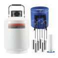 thumbnail image 5 of SKYSHALO Liquid Nitrogen Storage, 6L Aluminum Cryogenic Dewar, LN2 Container with Six Canisters & Shoulder Carry Bag, Ideal for Cosmetics, Semen Storage, and Research, 5 of 9
