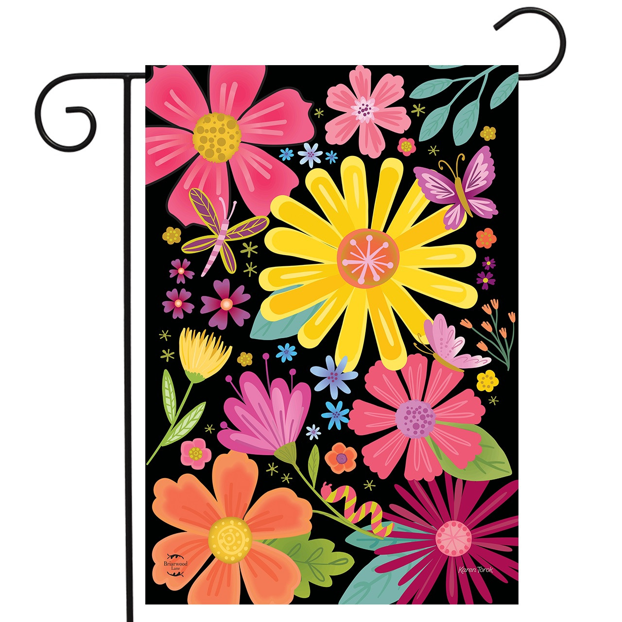 Briarwood Lane Gartenflagge 'Home Sweet Home' – Bunte Florale Farmhouse-Dekoration Für Haus & Garten