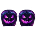 thumbnail image 2 of Halloween Car Decorations, Halloween Pumpkin Decorations, Purple Halloween Decor, Car Seat Headrest 2 Pack 11X10 Inch Stretchy Printed Headrest Protector Covers for Vehicle, 2 of 6