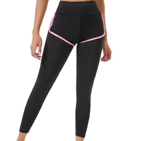 Daiosportswear Women's 2-in-1 Running Shorts with Built-in long pants Liner - High Waisted Athletic Shorts with Pocket, Quick Dry,pants for women Pink S(S)