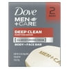 Dove Men+Care Soap Deep Clean 3.75 oz, 2 Bar