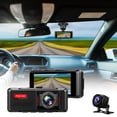 thumbnail image 2 of Auto Dash Camera Front and Rear with Night Vision Dash Cam,Full Hd 1080P Front and Rear Dash Camera for Cars,Night Vision,3.16 Inch Ips Screen,Motion Detection,Support the Recording, 2 of 9