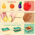 thumbnail image 4 of Play Food Sets -Play Kitchen Accessories Toy Food for Toddler, Fake Food Toys with Foldable Fruit Basket, Pretend Food for Boys & Girls, 4 of 7