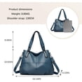 thumbnail image 4 of Sunyuer Vintage Large Capacity Shoulder Crossbody Tote Bags for Women PU Leather Hobo Satchel Y2K Purses Commute Travel Bags, 4 of 7