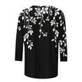 thumbnail image 4 of cocolona Womens Plus Size Tops Crew Neck 3/4 Sleeve T-shirts Fashion Casual Loose Floral Print Blouses Pullover Tops, 4 of 6