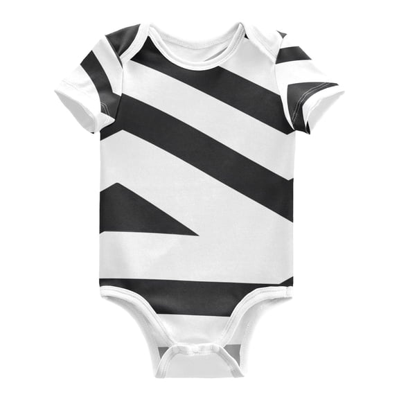 Black and White Stripes Baby Bodysuits 100% Cotton Short Sleeve for 0-24 Months Baby Golf Outfit 3Months