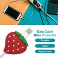 thumbnail image 1 of Fruit USB Cable de datos Bites Protector Universal Cord Winder (Fresa), 1 of 8