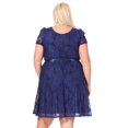 thumbnail image 3 of Women's Plus Size Lace Short Sleeve Party Midi Dress, 3 of 6