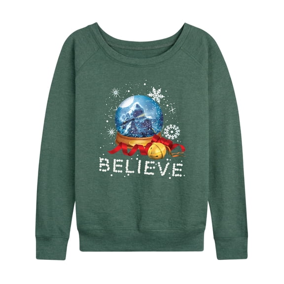 The Polar Express - Believe Snowglobe - Women's French Terry Pullover Long Sleeve Shirts