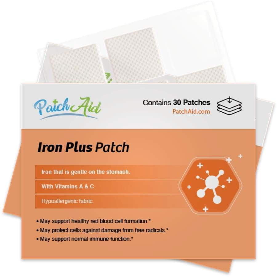 Iron Plus Vitamin Patch by PatchAid Color: White, Size: 1-Month Supply