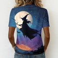 thumbnail image 3 of DORKASM Halloween Costumes for Women Short Sleeve Ghost Graphic Basic Blouse V Neck Skeleton Pumpkin Vacation Pullover Funny Print Fall Winter Trendy Tops Gray 3XL, 3 of 3