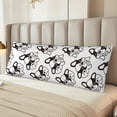 thumbnail image 6 of Body Pillow Cover - Black White Cute French Bulldog Soft Body Pillow Cover with Zipper, Comfort Body Pillow Pillowcase, Body Pillow Case Cover 20 x 54, 6 of 7