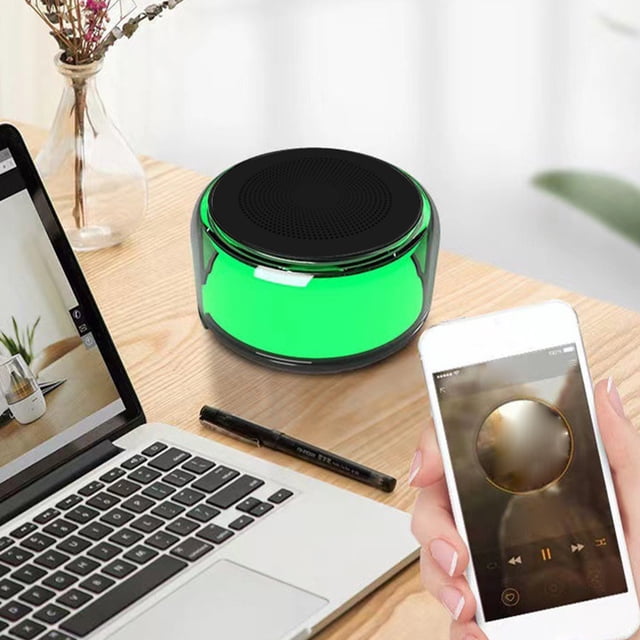 Puntoco Minis compacto colorido emisor de luz Subwoofer inalámbrico Bluetooth Audio escritorio portátil Bluetooth Audio