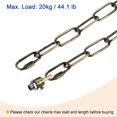 thumbnail image 5 of Uxcell 36" Long Hook Rings Connectors Pendant Light Fixture Chain Bronze 1 Set, 5 of 5