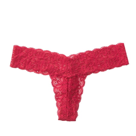 Plus Size Lingerie For Women Essentials Stretch Bikini Panty Trim 5 Colors Comfy Underwear Teddy Bodysuit Red M