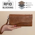 thumbnail image 4 of Montana West Wallet for Women Leather Wristlet Trifold Money Organizer with Coin Purse, Brown, 4 of 7