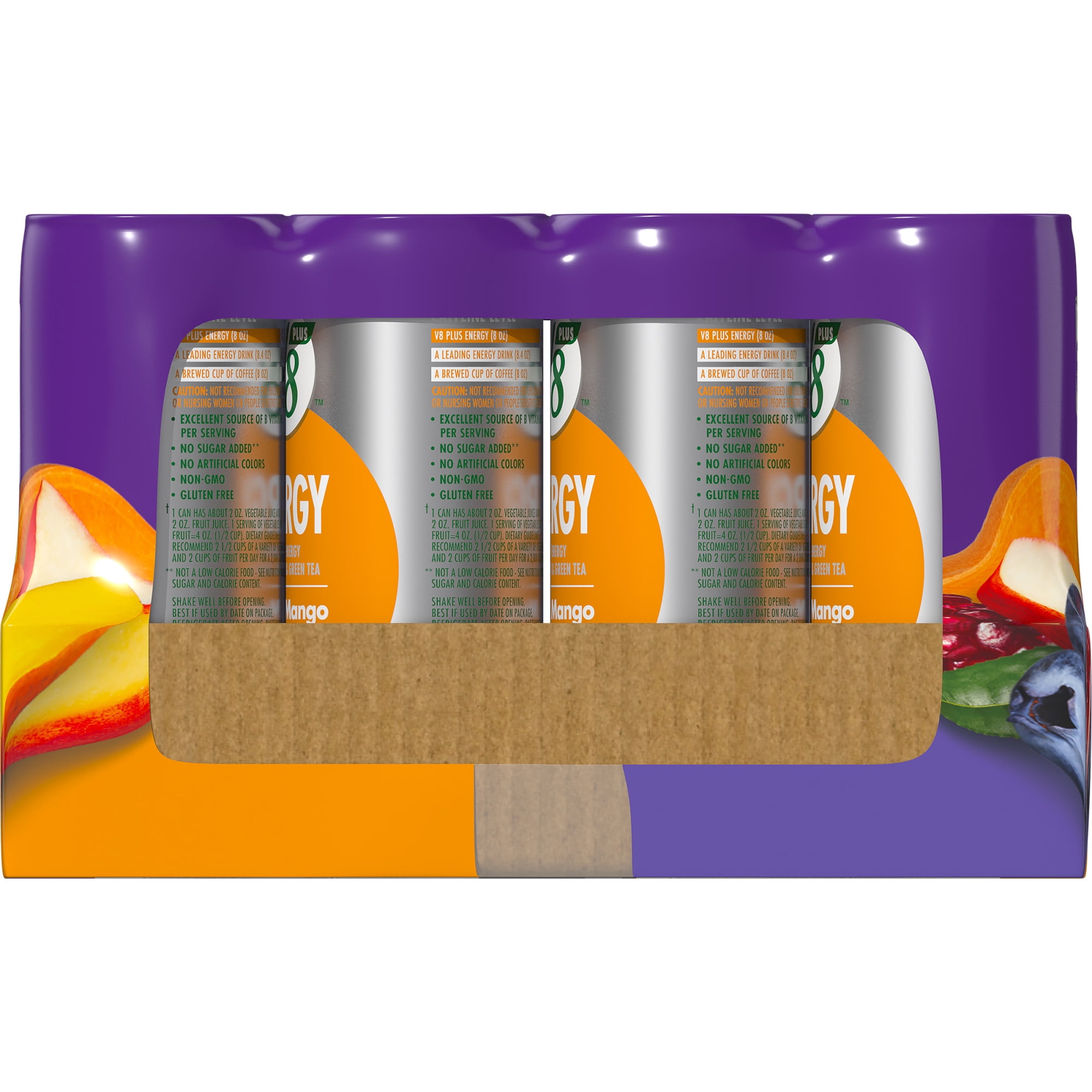 V8 Pomegranate Blueberry Peach Mango Energy Drink, 8 fl oz, 24 Pk