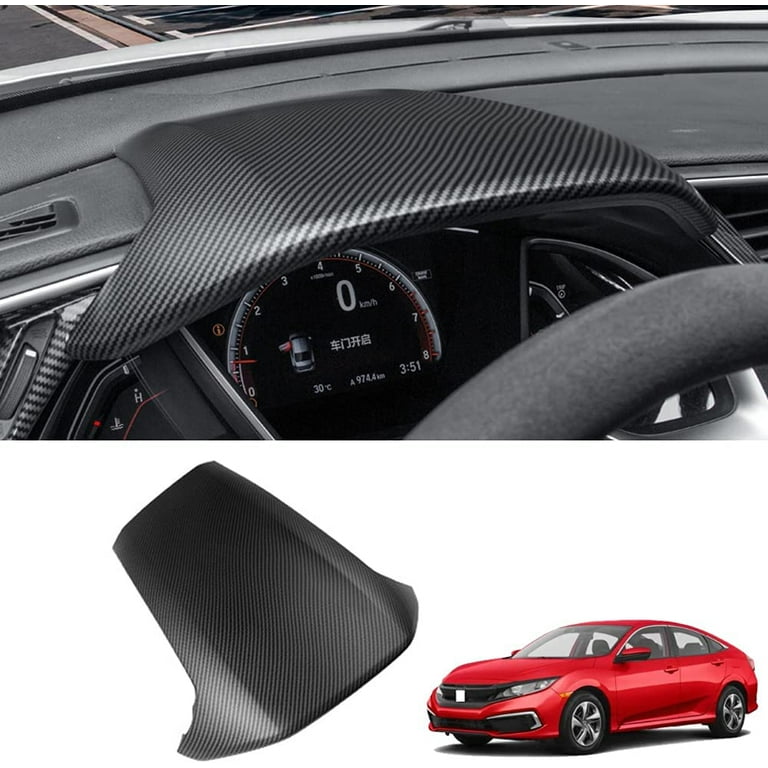 Dashboard Cover Sticker For Honda Civic 10th Gen Carbon Fiber Decoration  Abs 1pc