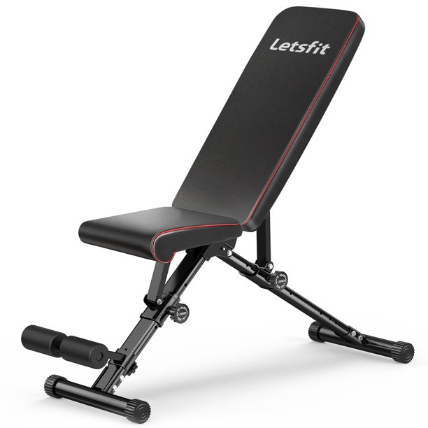 Letsfit Weight Bench, Adjustable Strength Training Bench for Full Body