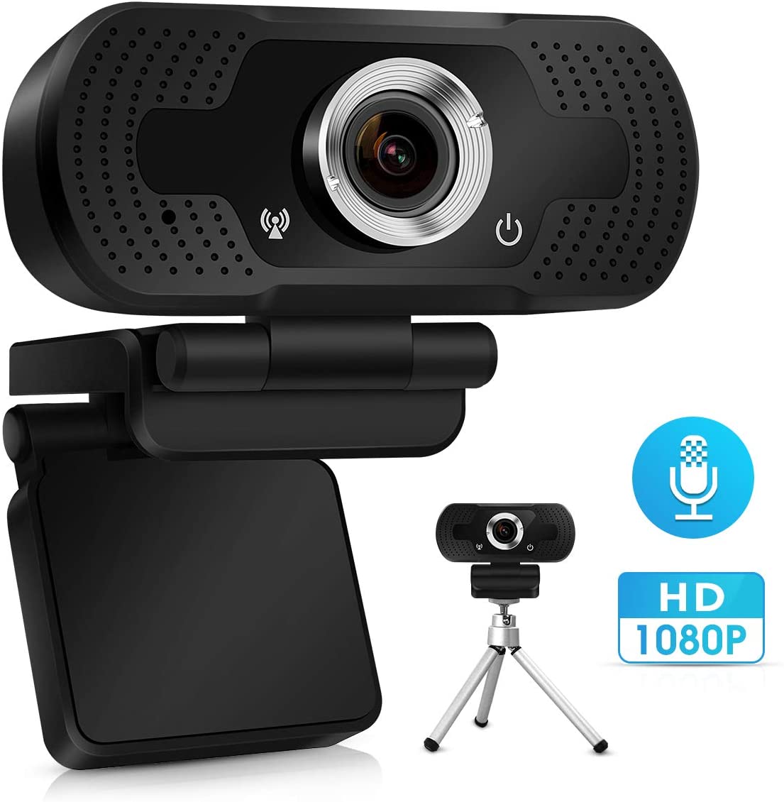 cam HD1080P Computer Camera, Auto Focus USB cam with Microphone