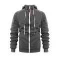 thumbnail image 6 of Men Lightweight Full Zip Hoodie Jacket Casual Sports Outdoor Pullover with Zippered And Pockets, S, 6 of 6