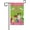 Sheltie, variant on Happy Easter Schnauzer Dog Garden Flag Colorful Eggs Stripe Holiday Decorative Yard Flag Banner for Outside Farmhouse Double Side 12.5X18 Inch