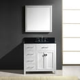 thumbnail image 2 of Caroline Parkway 36" Single Bath Vanity in White with Black Galaxy Granite Top and Square Sink with Mirror, 2 of 3