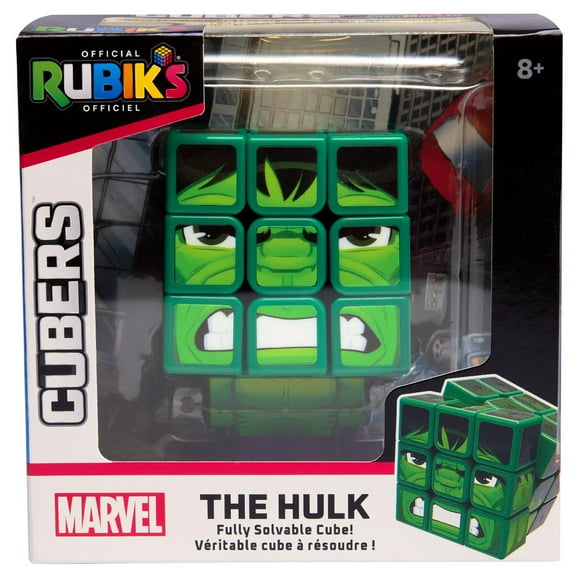 Rubik’s Cube Hulk Cuber, Problem-Solving Challenging Brain Teaser Collectible Hulk Fidget Toy, For Adults & Kids Ages 8+