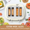thumbnail image 3 of Mueller Retro Toaster 4 Slice with Extra Wide Slots Bagel, Defrost, and Cancel Function, 6 Browning Levels, Dual Independent Controls, Removable Crumb Tray and High Lift Levers, Pink, 3 of 5