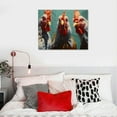 thumbnail image 4 of GOSMITH  Kitchen Rooster Canvas Wall Art Farm Chicken Pictures Prints Country Vintage Animal Artwork Farmhouse Decor Framed, 4 of 4