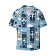 thumbnail image 3 of Goofa Airplanes and Aviation Signs Printed Men's Casual Short-sleeved Shirt,Lightweight Breathable Button-down,Summer Casual men's top,Versatile Fashion shirt-, 3 of 7