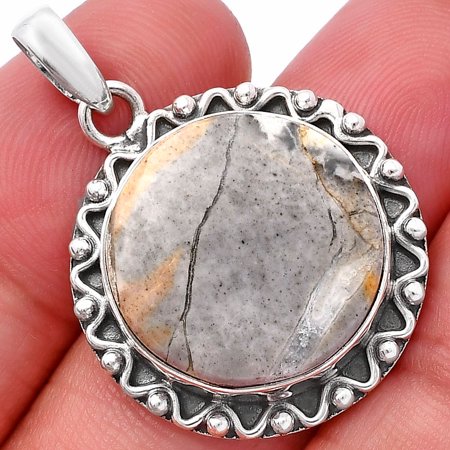 Natural Maligano Jasper - Indonesia 925 Sterling Silver Pendant Jewelry P-1514 SDP146112
