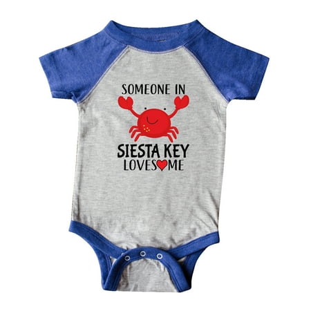 

Inktastic Someone in Siesta Key Florida Loves Me Gift Baby Boy or Baby Girl Bodysuit