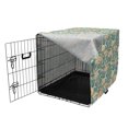 thumbnail image 3 of Oriental Green Dog Crate Cover, Romantic Sakura Flower Branches Japanese Cranes Traditional Fans Pattern, Easy to Use Pet Kennel Cover for Medium Large Dogs, 35" x 23" x 27", Multicolor, by Ambesonne, 3 of 6