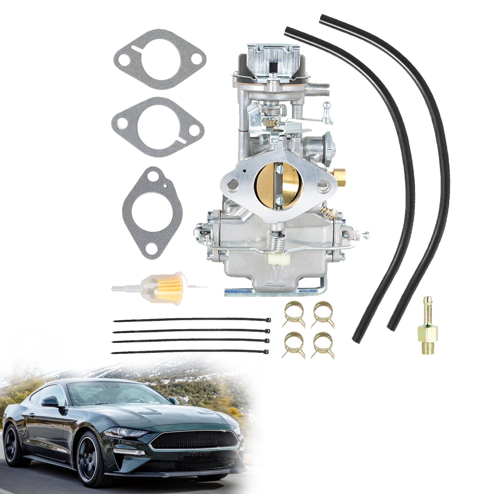 labwork Autolite 1100 Carburetor Carb with Gaskets Replacement for 1963