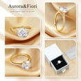 thumbnail image 6 of Aurora&Fiori 1.5CT CZ Round Cut Engagement Rings for Women,Women’s 925 Sterling Silver Solitaire Wedding Bands Engagement Promise Rings for Her with 18K Yellow Gold Plated Size 9, 6 of 10