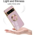 thumbnail image 5 of Compatible with Google Pixel 7 Pro Case with Rotatable Magnetic Ring Holder Kickstand, Soft TPU Plating Rose Gold Electroplated Shockproof Protective Phone Case Cover, 5 of 9