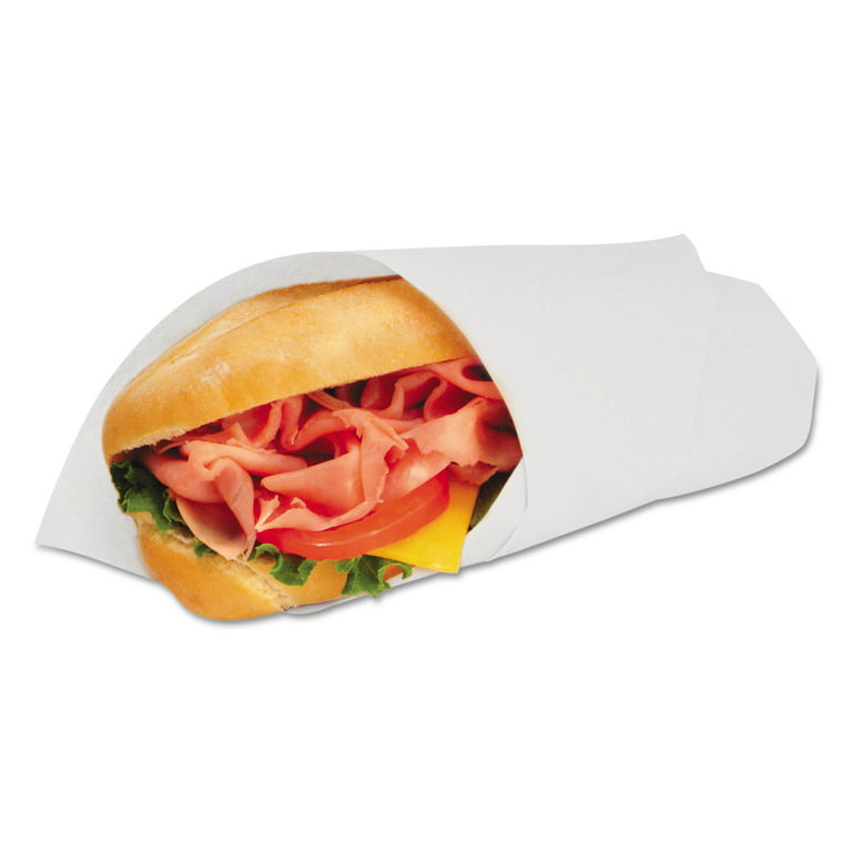Sandwich Wrap, 14 x 14, Blue Checkered, Paper, Grease Resistant,  (1000/Pack), USA Paper Packaging BLG114