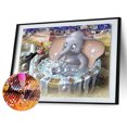 thumbnail image 4 of 5D DIY diamante pintura ducha elefante punto de cruz bordado kits de artesanía, 4 of 6
