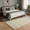 thumbnail image 2 of Hand-Tufted New Zealand Wool Geometric Area Rug | Durable Modern Carpet for Living Room, Bedroom, and Home Décor (Olive Green_9X12), 2 of 5