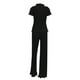 thumbnail image 3 of Txlixc Traje de mujer, camiseta de cuello alto de manga corta con traje de pantalones de piernas anchas Txlixc moda, 3 of 5