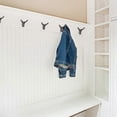 thumbnail image 4 of 3 Pieces Double Hook Coat Rack, Animal Head Hook,metal, Durable, Wall Mountable(black), 4 of 5
