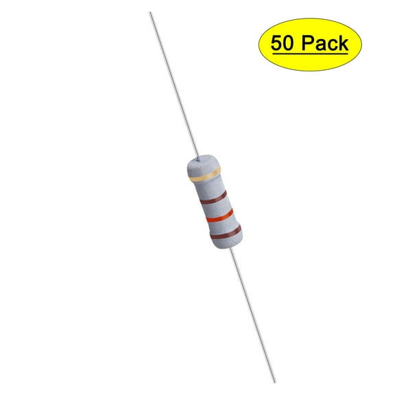 Uxcell 50Pcs 1W 1 Watt Metal Oxide Film Resistor Axile 120 Ohm ±5% Tolerance