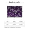 thumbnail image 5 of Uemuo Snowflake Gradient Purple Printed Throw Blanket for Couch, Fluffy Fuzzy Blankets for Bed, Sofa, Cozy Flannel Faux Fur Blanket-40"x30", 5 of 6