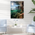 thumbnail image 2 of Designart "Underwater View of the Beach III" Nautical & Beach Metal Art Living Room, 2 of 5
