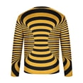 thumbnail image 5 of Qingpeng Men Stripe Print T-Shirt Spring Shirts Comfy Long Sleeve Scoop Neck Tops Blouses Basic Casual Pullover Shirt, 5 of 5
